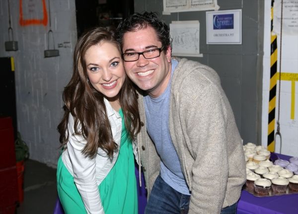 Alumini Laura Osnes and Former musical director Andy Einhorn Photo