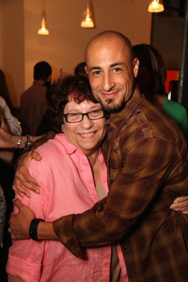 Dean of USC School of Dramatic Arts Madeline Puzo and cast member Hector Atreyu Ruiz Photo