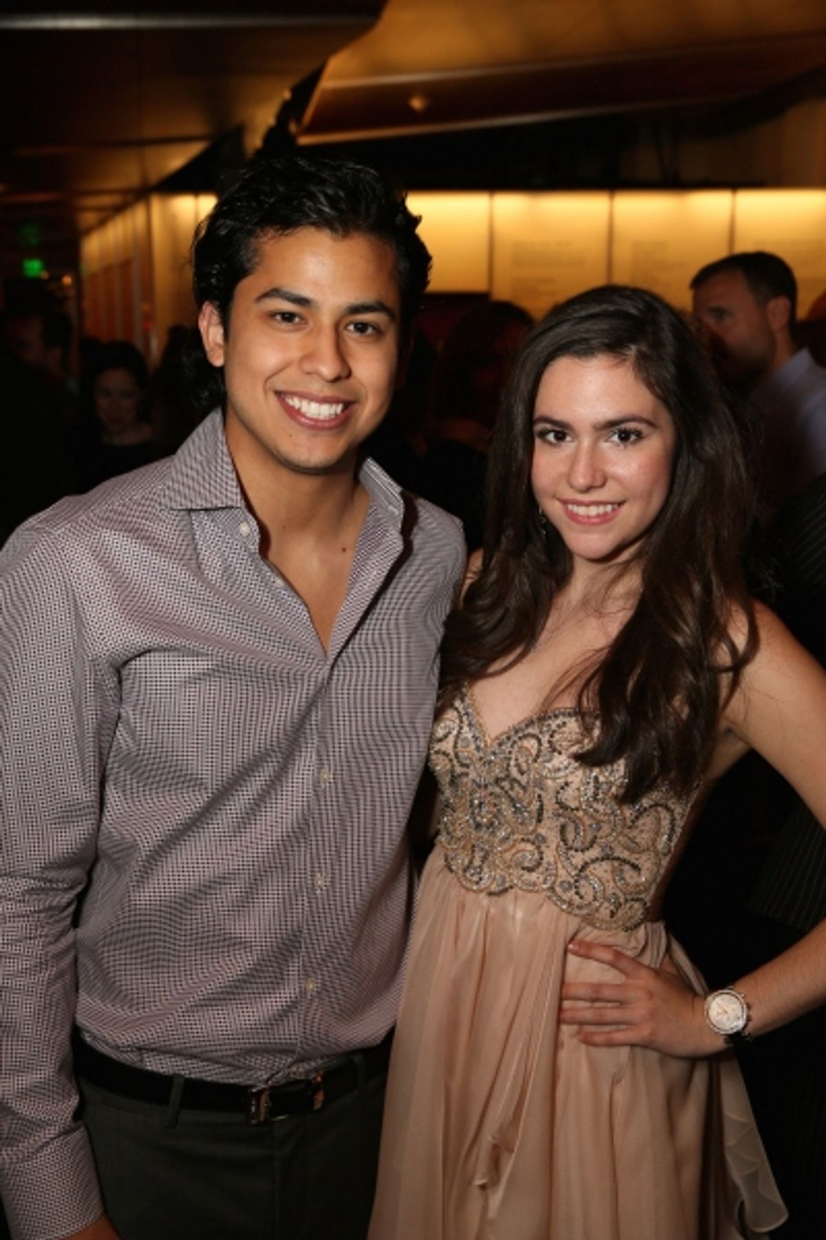 Cast members Erick Lopez and Savannah Lathem at 