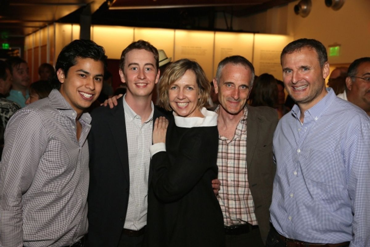 Cast members Erick Lopez, Stephen Ellis and Monica Horan, Director Neel Keller and TV writer/producer Philip Rosenthal  at 