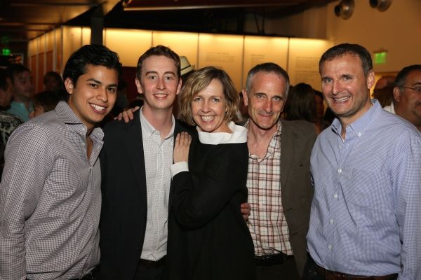 Cast members Erick Lopez, Stephen Ellis and Monica Horan, Director Neel Keller and TV Photo