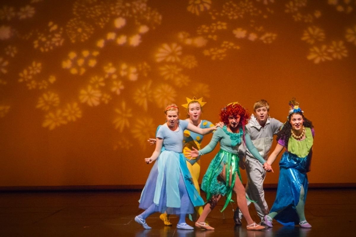 The kids celebrate after a terrific dance recital (l-r Annie Barker, Hannah Wilson, Madison Wray, Brendan Long, and Haley Ward.)  at 