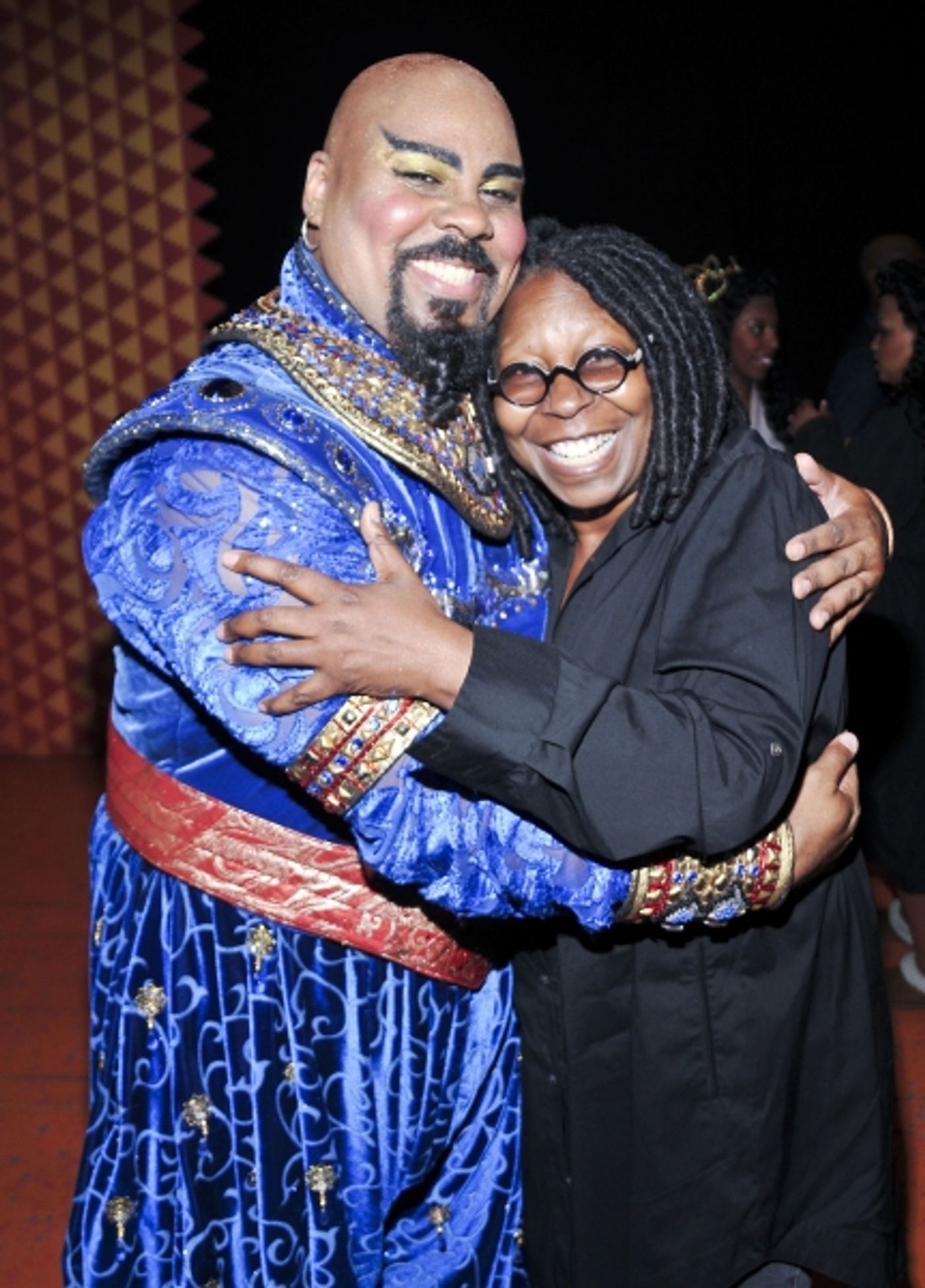 Photo Flash: Whoopi Goldberg Visits James Monroe Iglehart at ALADDIN!  Image