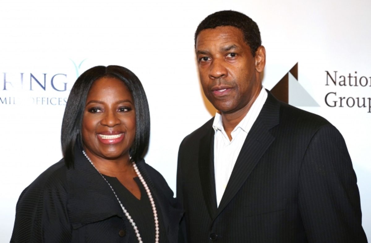LaTanya Richardson and Denzel Washington  at 