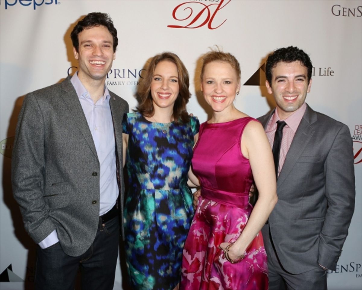 Jake Epstein, Jessie Mueller, Anika Larsen, and Jarrod Spector  at 