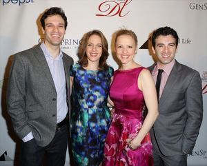 Jake Epstein, Jessie Mueller, Anika Larsen, and Jarrod Spector  Photo