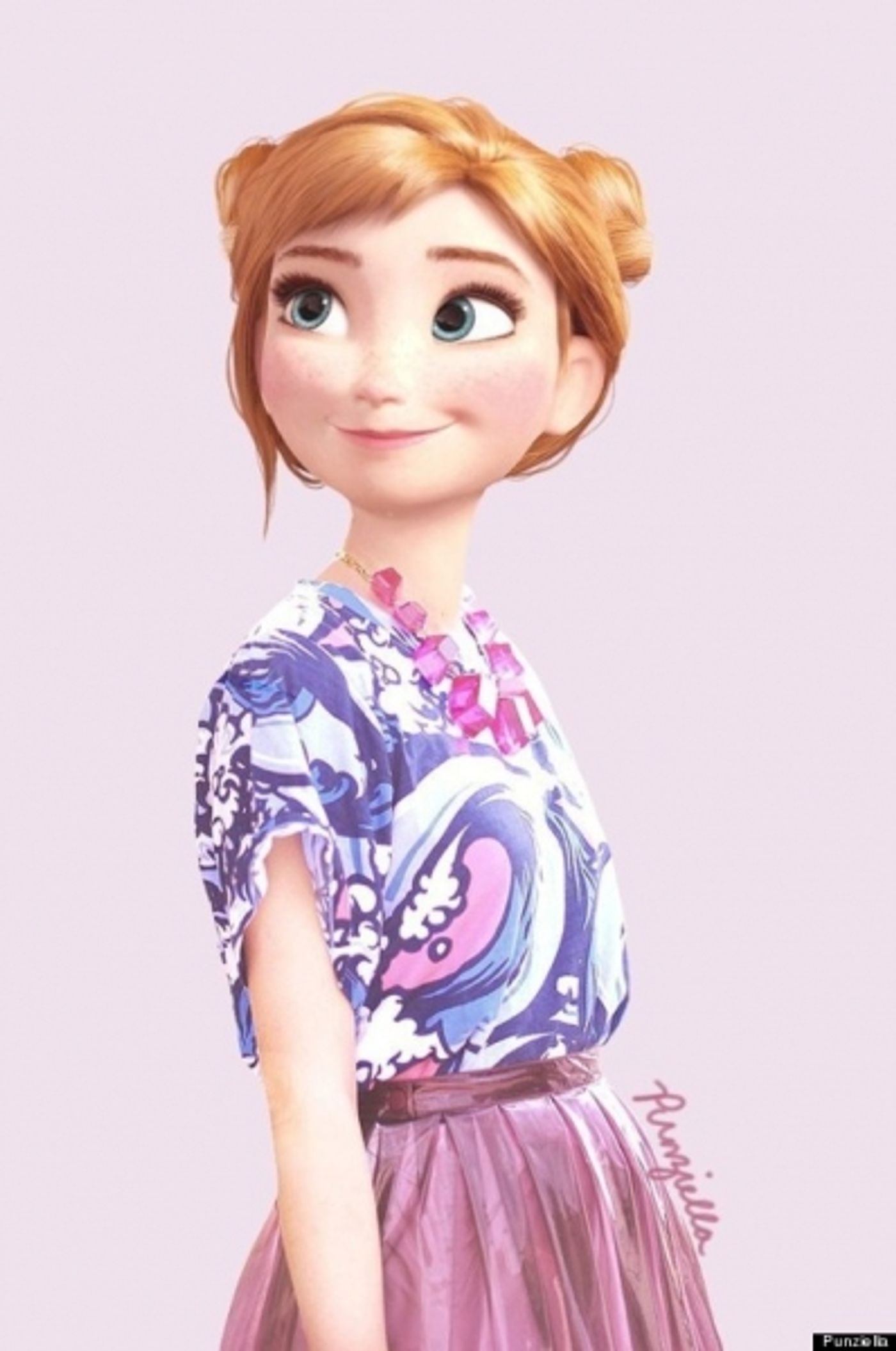 Photo Flash: Artist Imagines Animated Characters from FROZEN, TANGLED, BRAVE and More in Modern-Day Looks  Image