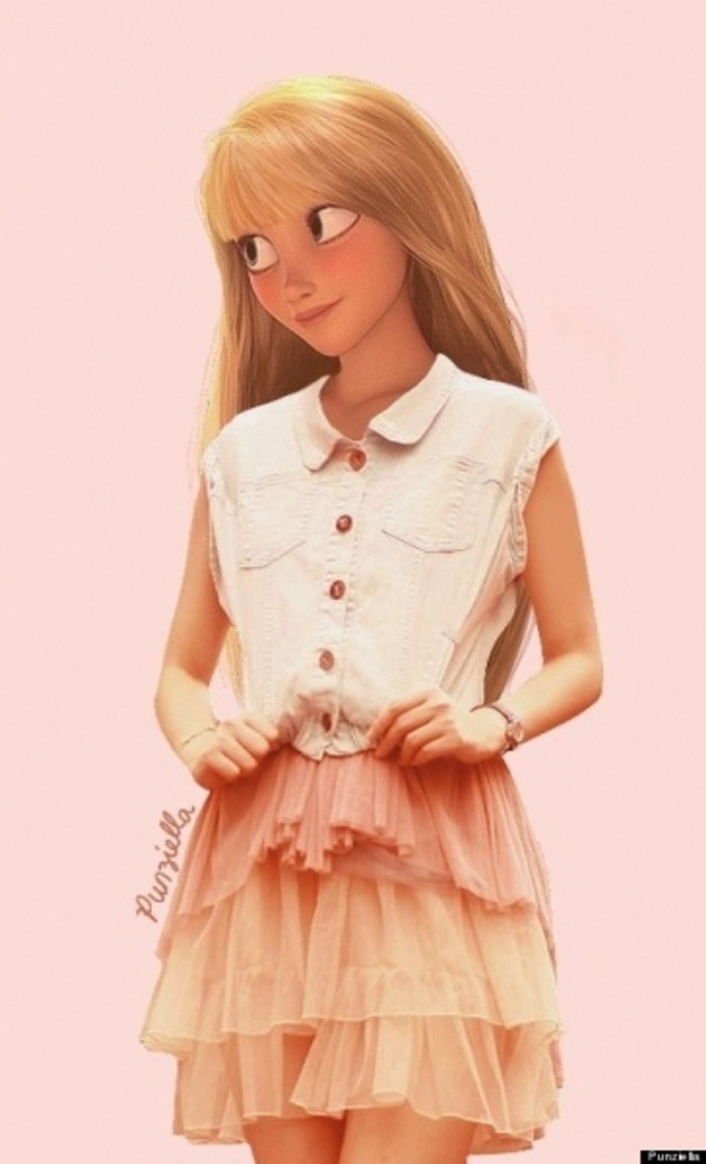 Photo Flash: Artist Imagines Animated Characters from FROZEN, TANGLED, BRAVE and More in Modern-Day Looks  Image