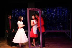 Bridal Shop: L-R Juan Gabriel Landrau as Chino, Lianne Gennaco as Maria, Lora Nicolas Photo