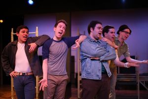 ''Gee, Officer Krupke'': Jet boys L-R: James Dirck as Snowboy, Sean Dearing as Baby J Photo