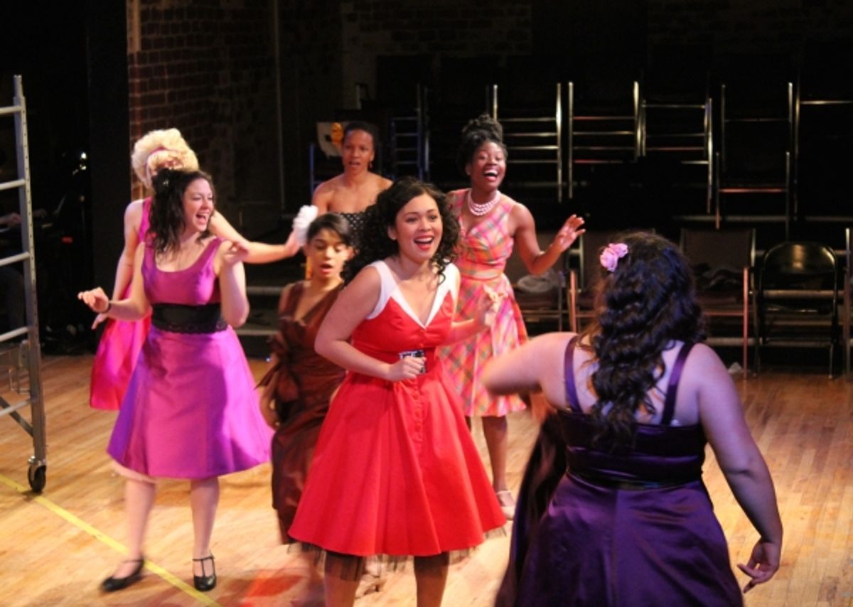 ''America'': Lora Nicolas as Anita, Cait Farrell as Rosalia, Shark Girls: Dina Grilli, Elizabeth Ukpe, Alyson Ryan Fuchs, Shary Cabrera, and Erika Brito at 