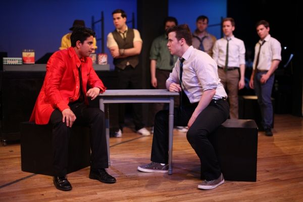 Sharks and Jets'' War Council: Adrian Miranda as Bernardo, Joe Bliss as Riff. Jet boy Photo