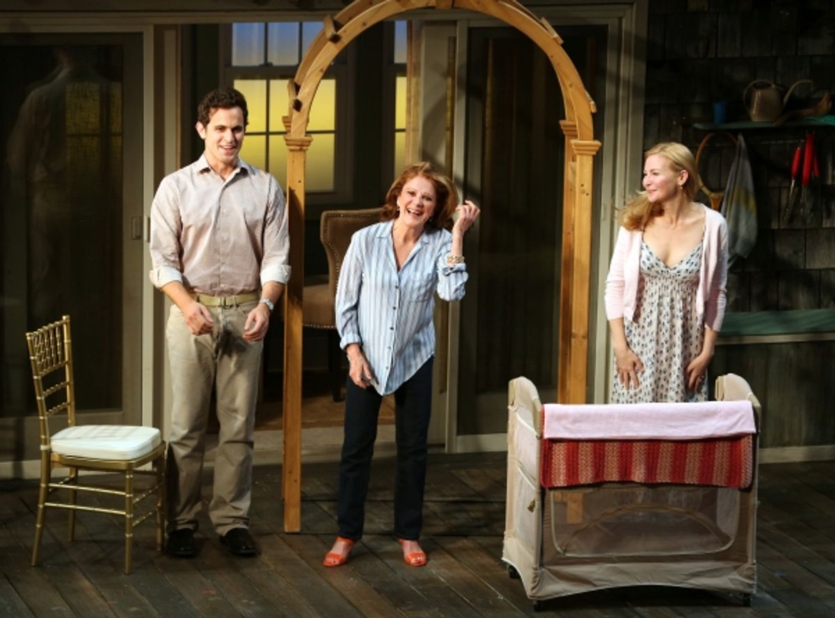 Matt Dellapina, Linda Lavin and Jennifer Westfeldt  at 
