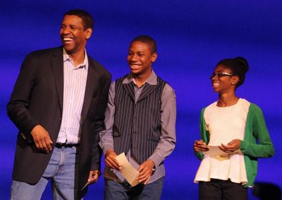 Denzel Washington, Jose Williams and Soraya Jean-Baptiste   Photo