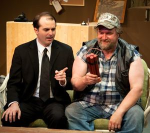 (L to R): Jason Newman and Lowell Bartholomee in Austin Playhouse''s production of THE FOREIGNER. Photo by Christopher Loveless. @ BroadwayWorld (L to R): Jason Newman and Lowell Bartholomee in Austin Playhouse''s production of TH Photo