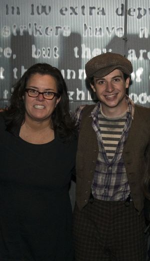 Rosie O'Donnell and Jack Scott backstage at NEWSIES Photo