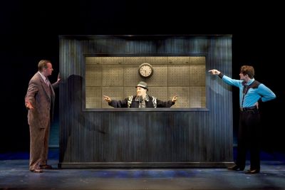 D. Scott Withers as Mr. Simmons, Joey Elrose as Huey and Daniel S. Hines as Buck Wile Photo