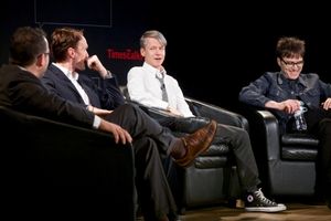 A.O. Scott, Neil Patrick Harris, John Cameron Mitchell and Stephen Trask Photo