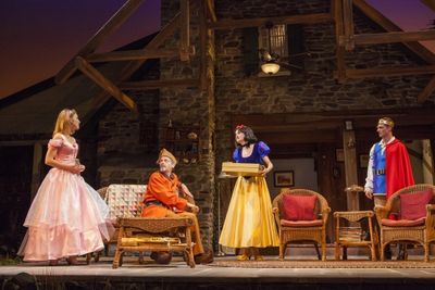 Allison Layman as Nina, Martin Moran as Vanya, Candy Buckley as Masha, and Tyler Lans Photo