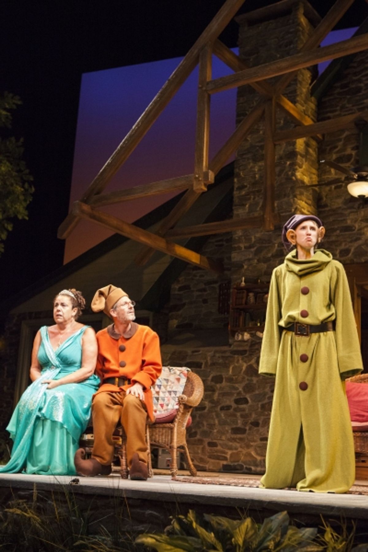 Marcia DeBonis as Sonia, Martin Moran as Vanya, and Allison Layman as Nina  at 