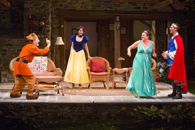Martin Moran as Vanya, Candy Buckley as Masha, Marcia DeBonis as Sonia, and Tyler Lan Photo