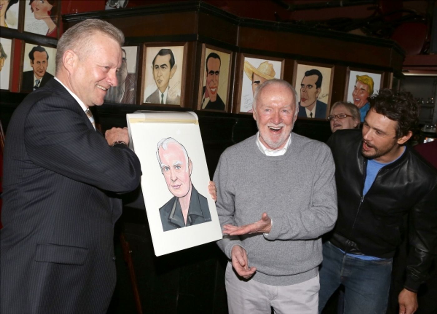Photo Coverage: OF MICE AND MEN's James Franco, Chris O'Dowd & More Get Sardi's Caricatures  Image