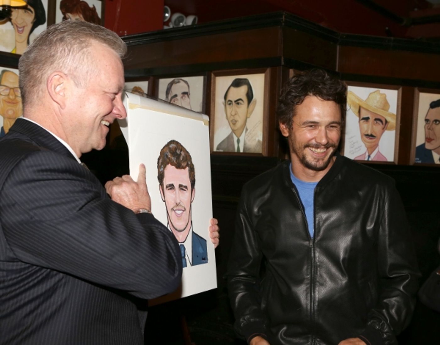 Photo Coverage: OF MICE AND MEN's James Franco, Chris O'Dowd & More Get Sardi's Caricatures  Image