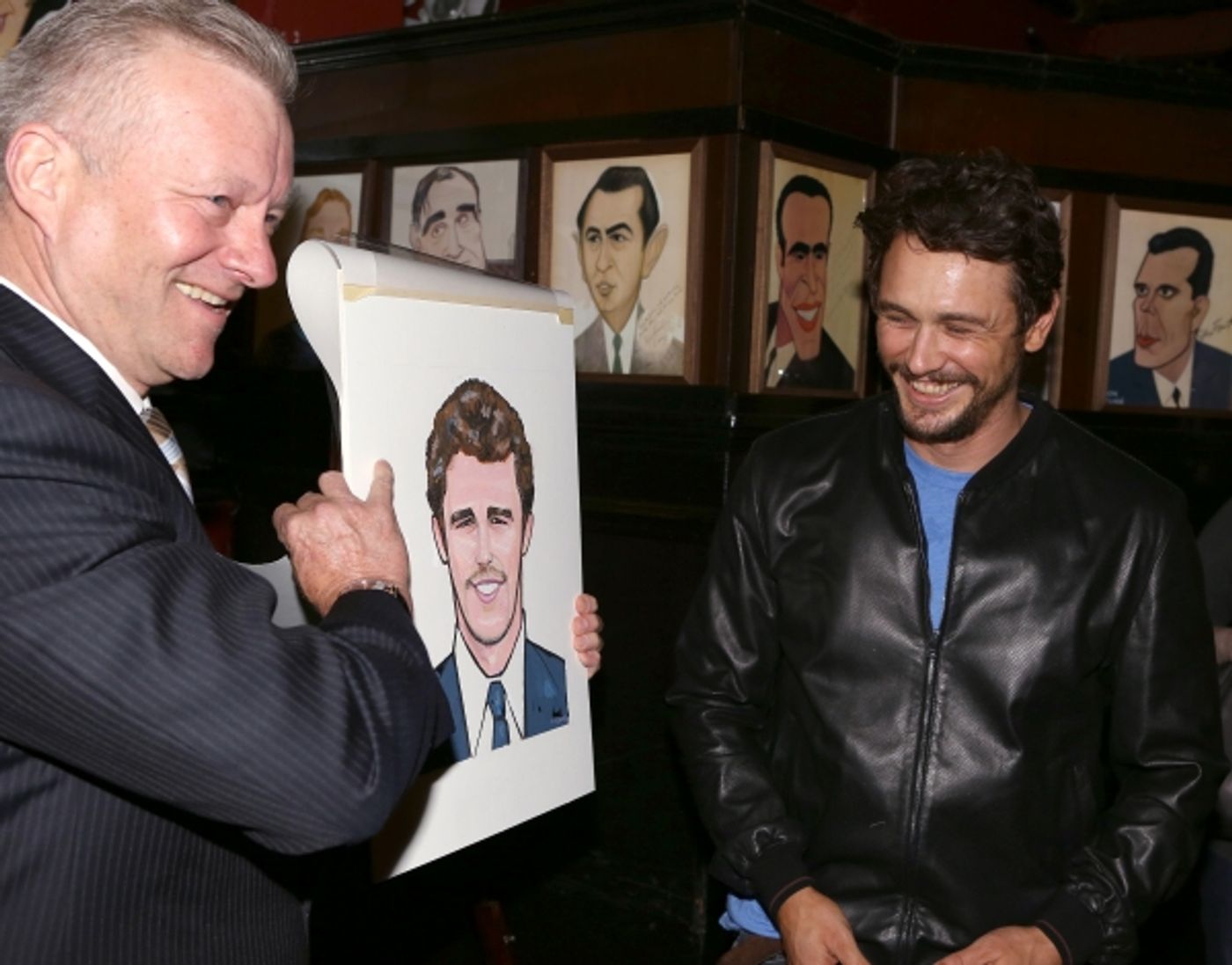 Photo Coverage: OF MICE AND MEN's James Franco, Chris O'Dowd & More Get Sardi's Caricatures  Image