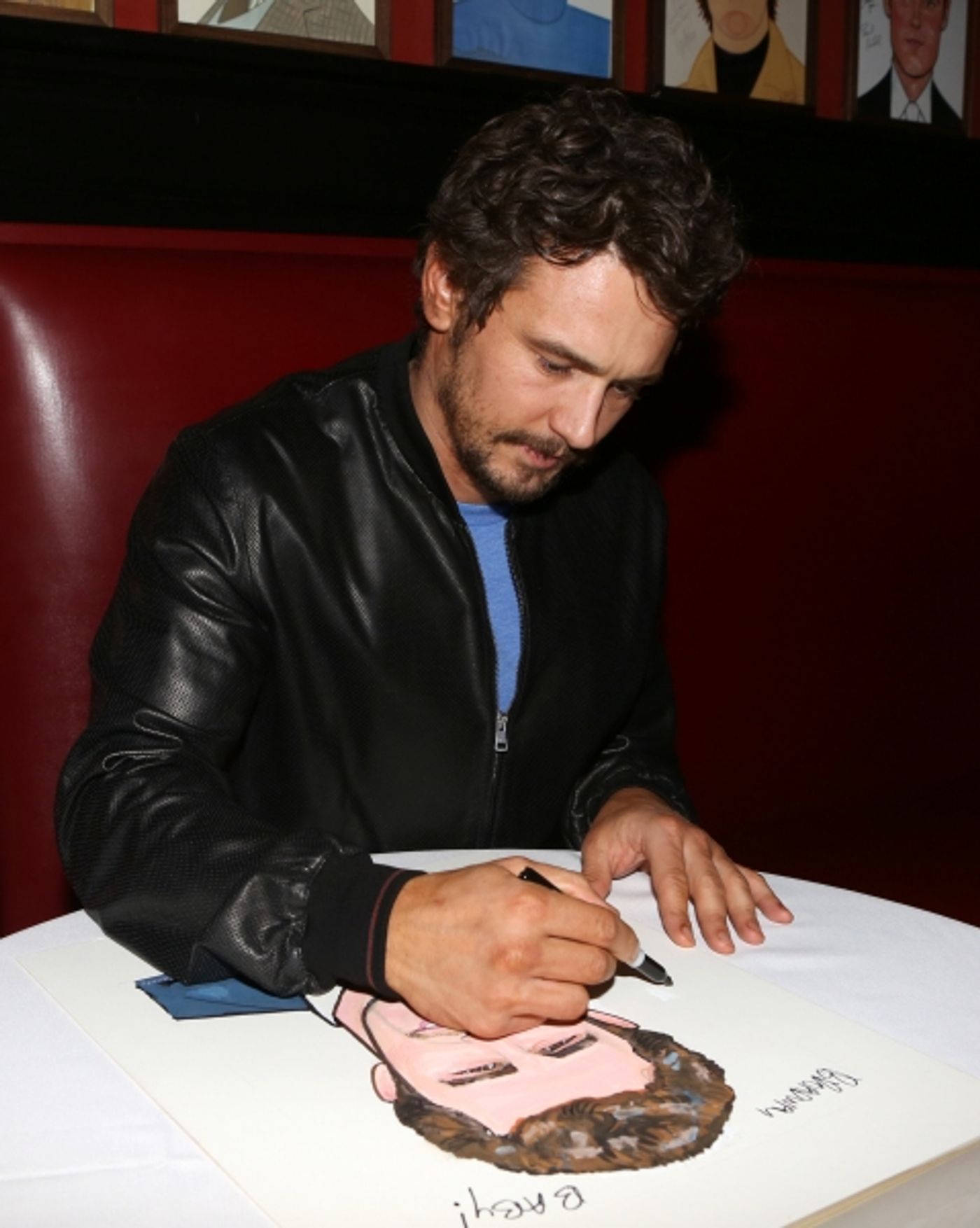 Photo Coverage: OF MICE AND MEN's James Franco, Chris O'Dowd & More Get Sardi's Caricatures  Image