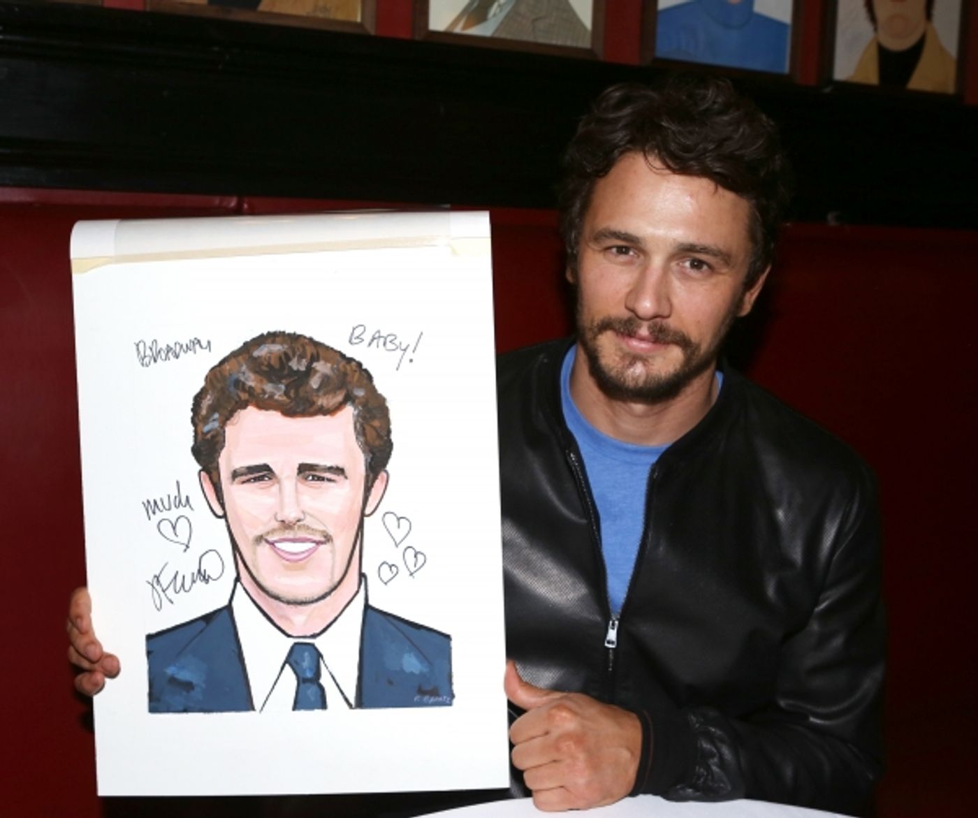Photo Coverage: OF MICE AND MEN's James Franco, Chris O'Dowd & More Get Sardi's Caricatures  Image