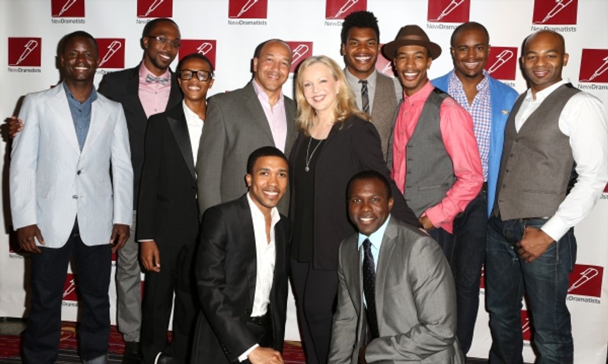 Director Susan Stroman with the cast of ''The Scottsboro Boys'' at 