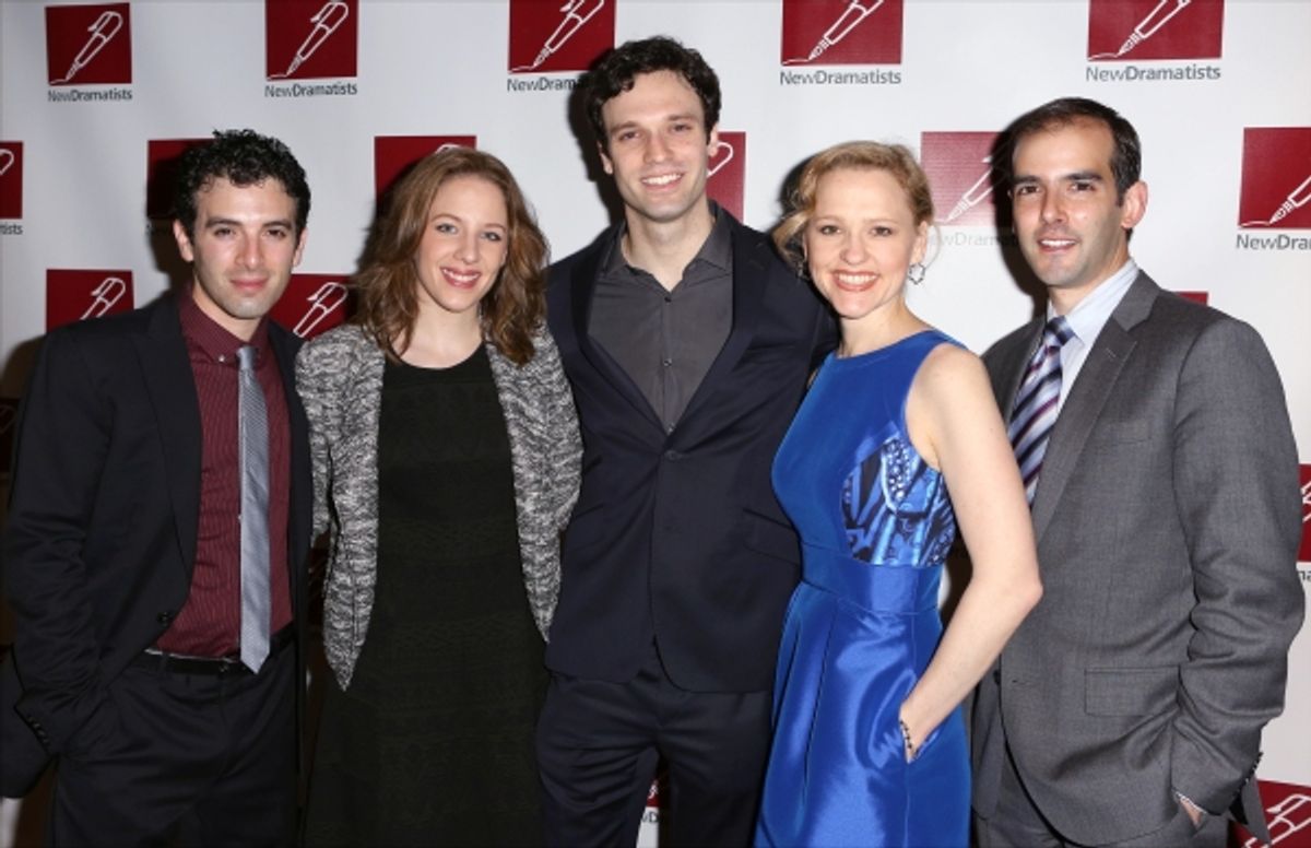 Jarrod Spector, Jessie Mueller, Jake Epstein, Anika Larsen and Marc Bruni  at 
