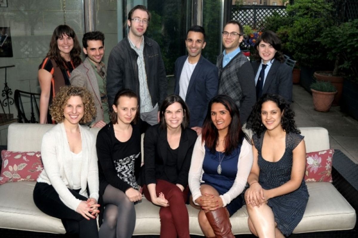 Directors Project Fellows: (back row) Caitlin Sullivan, Michael Liebenluft, Michael Osinki, Zi Alikhan, John Michael DiResta, Emma Weinstein; (front row) Ellie Heyman, Teya Sugareva, Hannah Ryan, Lavina Jadhwani, Melissa Crespo at 