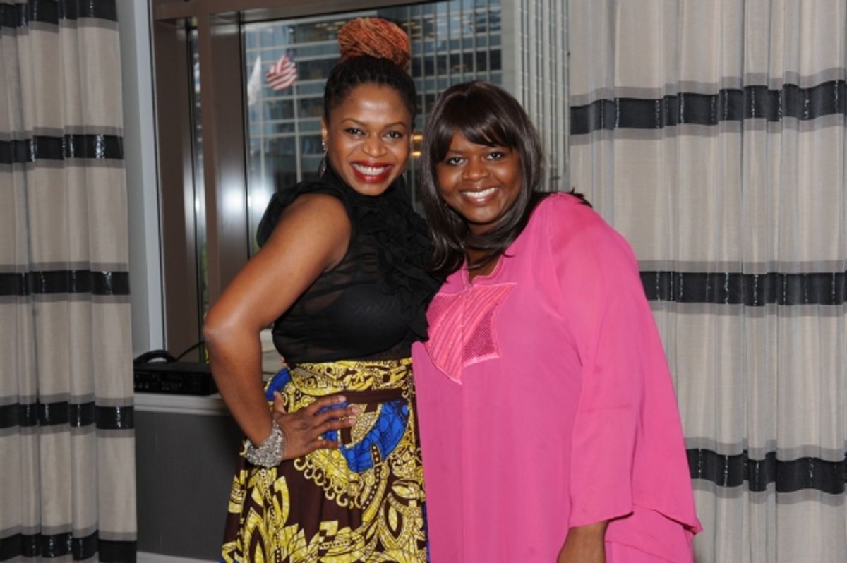Kahindo Mateene, left, and Mimi Mateene at 