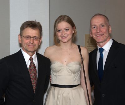 Mikhail Baryshnikov, daughter Anna, and Hubbard Street Artistic Director Glenn Edgert Photo