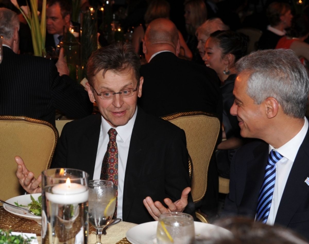 Mikhail Baryshnikov, left, and Chicago Mayor Rahm Emanuel at 