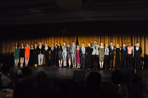 Resident Choreographer Alejandro Cerrudo, center, with the dancers of Hubbard Street’s main performing ensemble and Hubbard Street 2 @ BroadwayWorld Resident Choreographer Alejandro Cerrudo, center, with the dancers of Hubbard Street® Photo