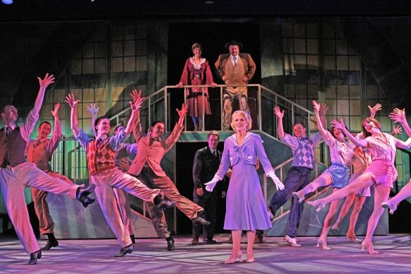 Shannon O''Bryan (Peggy Sawyer, center), with ensemble. Photo