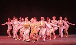 Shannon O''Bryan (Peggy Sawyer, center), with ensemble. Photo