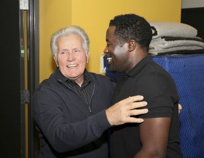 Martin Sheen congratulates Daniel Beaty Photo