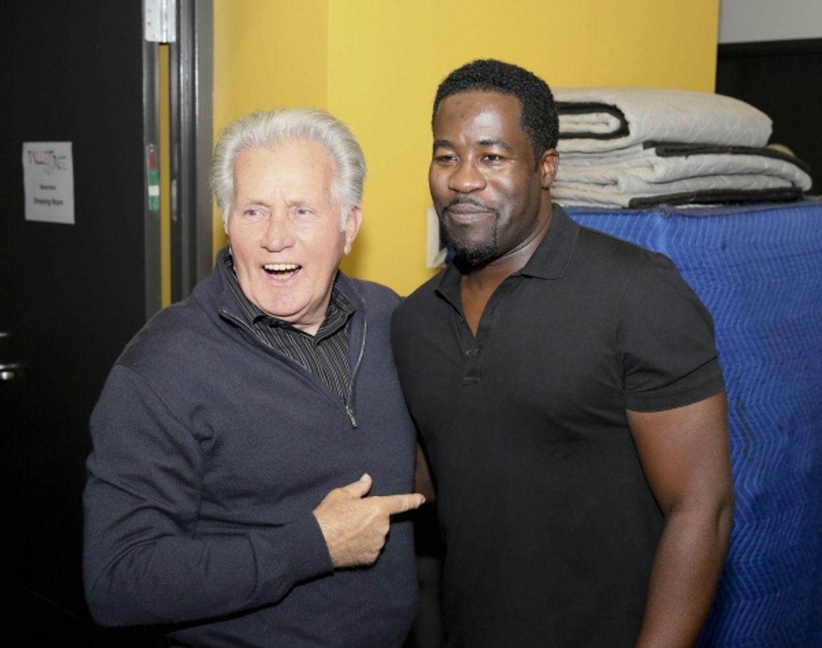 Martin Sheen congratulates Daniel Beaty at 