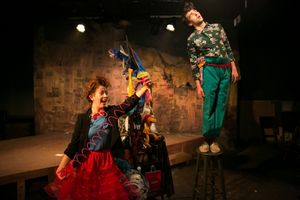 Rise and Fall by Brooke Allen, directed by Diana Raselis. Pictured: Daniela Colucci and Alex Stein (right). @ BroadwayWorld Rise and Fall by Brooke Allen, directed by Diana Raselis. Pictured: Daniela Colucci a Photo