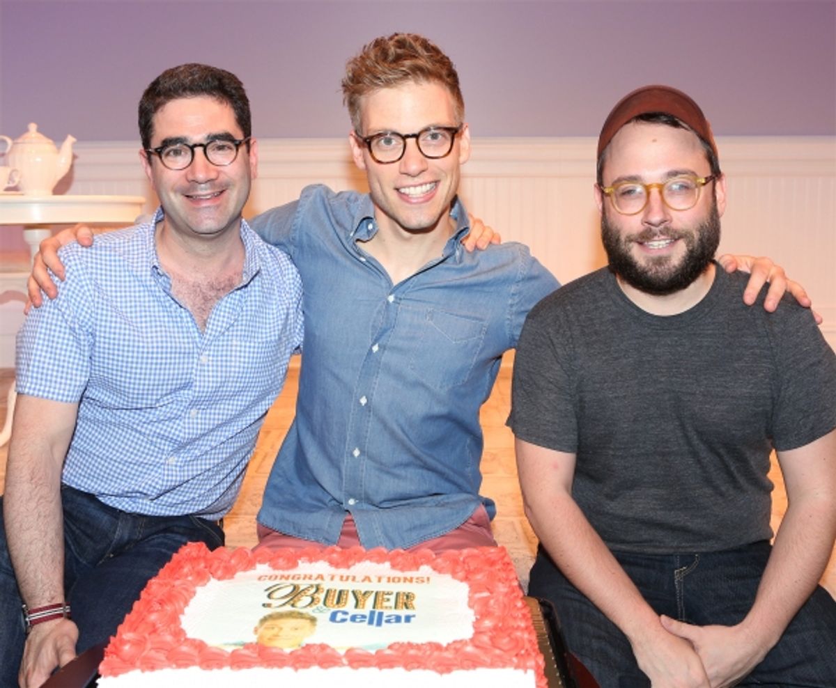 Playwright Jonathan Tolins, Barrett Foa and Director Stephen Brackett   at 