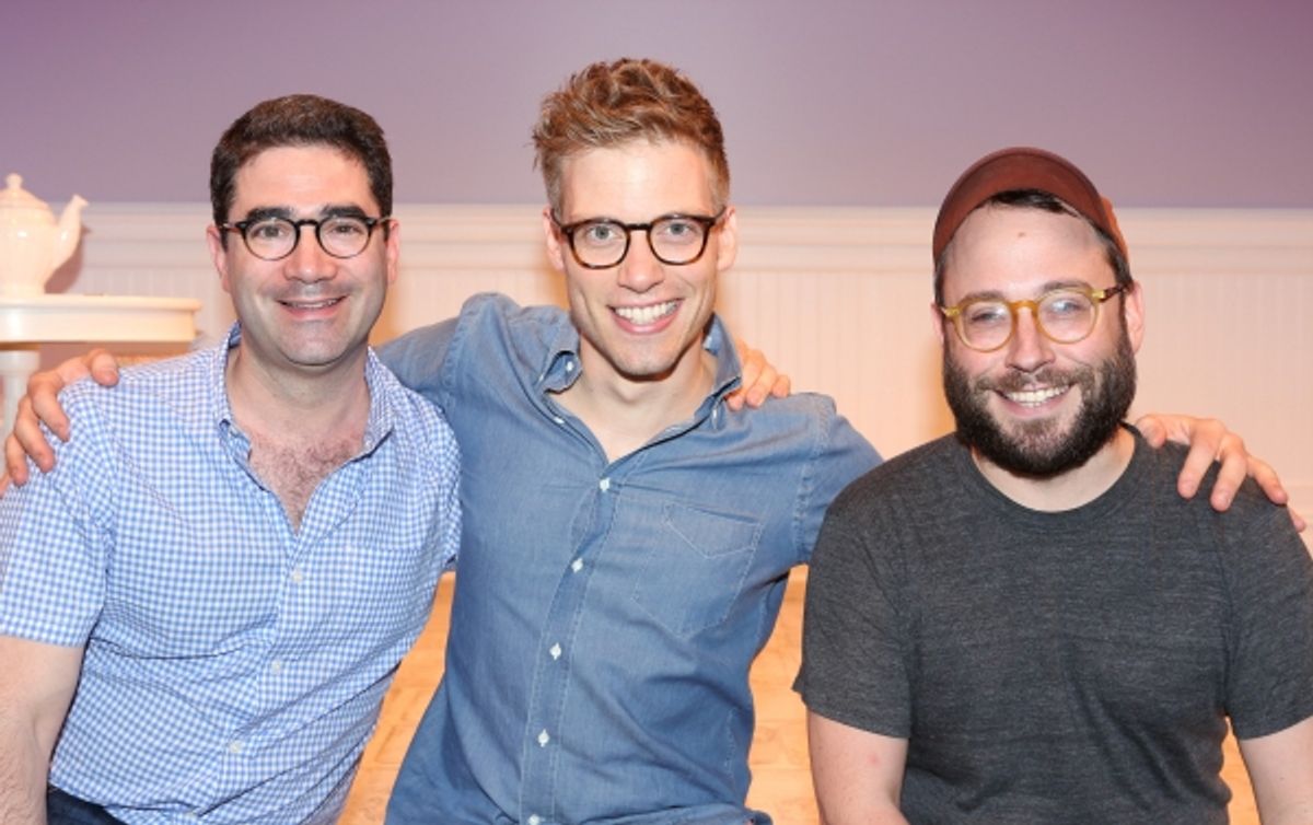 Playwright Jonathan Tolins, Barrett Foa and Director Stephen Brackett   at 