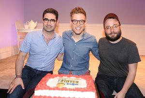 Playwright Jonathan Tolins, Barrett Foa and Director Stephen Brackett  Photo