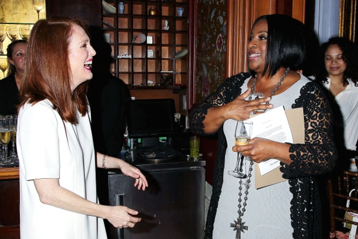 -New York, NY - 5/27/14 - Julianne Moore Host a Afternoon Tea honoring LaTanya Richardson Jackson for her 2014 Tony Award Nominee for Best Actress in a Play For her performance in Ã'Â¢Ã¯Â¿Â½Ã¯Â¿Â½A Raisin in the SunÃ'Â¢Ã¯Â¿Â½Ã¯Â¿Â½  -PICTURED: Julianne Mo at 