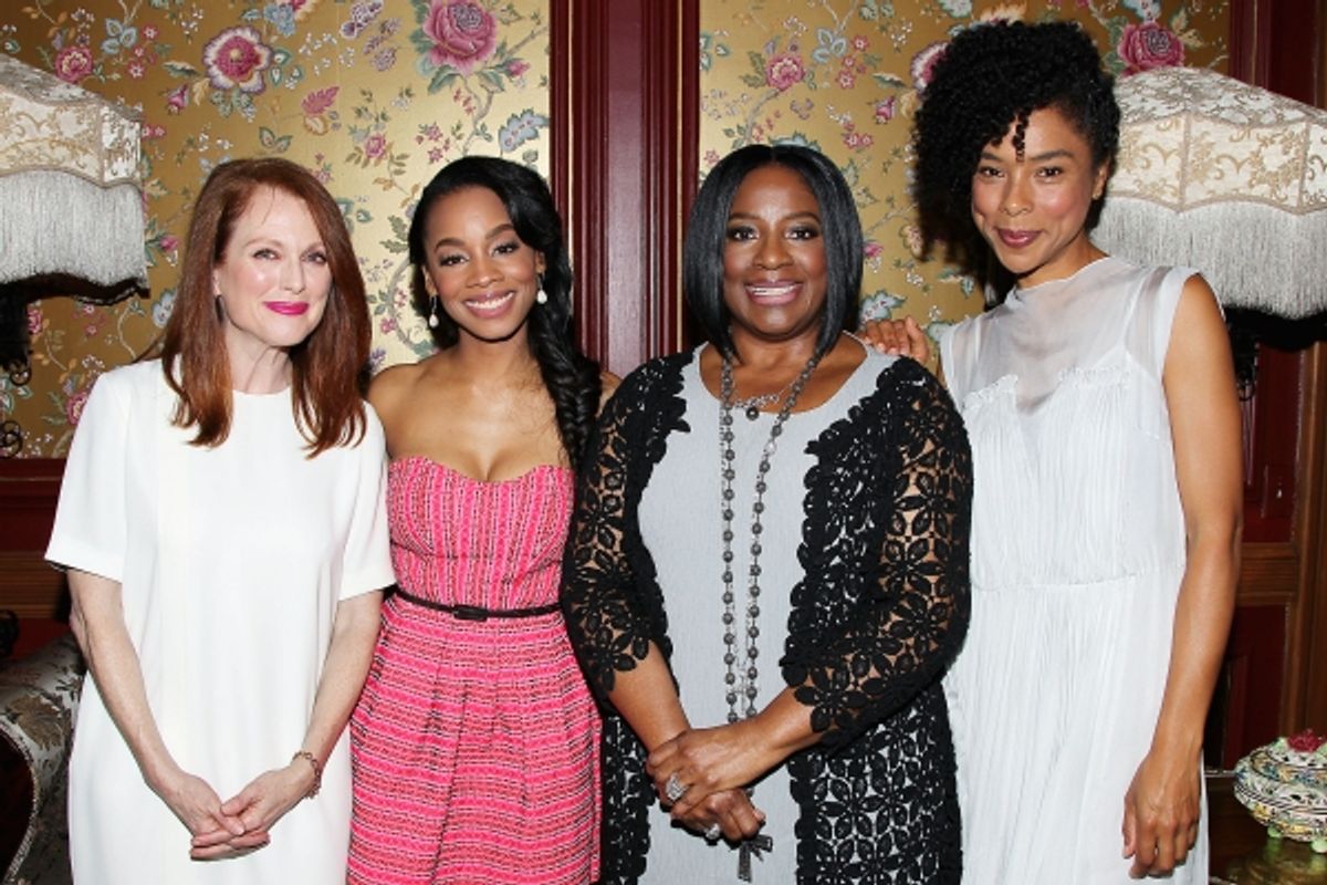 -New York, NY - 5/27/14 - Julianne Moore Host a Afternoon Tea honoring LaTanya Richardson Jackson for her 2014 Tony Award Nominee for Best Actress in a Play For her performance in Ã'Â¢Ã¯Â¿Â½Ã¯Â¿Â½A Raisin in the SunÃ'Â¢Ã¯Â¿Â½Ã¯Â¿Â½  -PICTURED: Julianne Mo at 