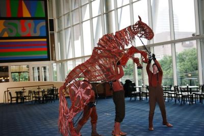 James Duncan (Head puppeteer), Brian Burns (heart puppeteer), Aaron Haskell (Hind pup Photo