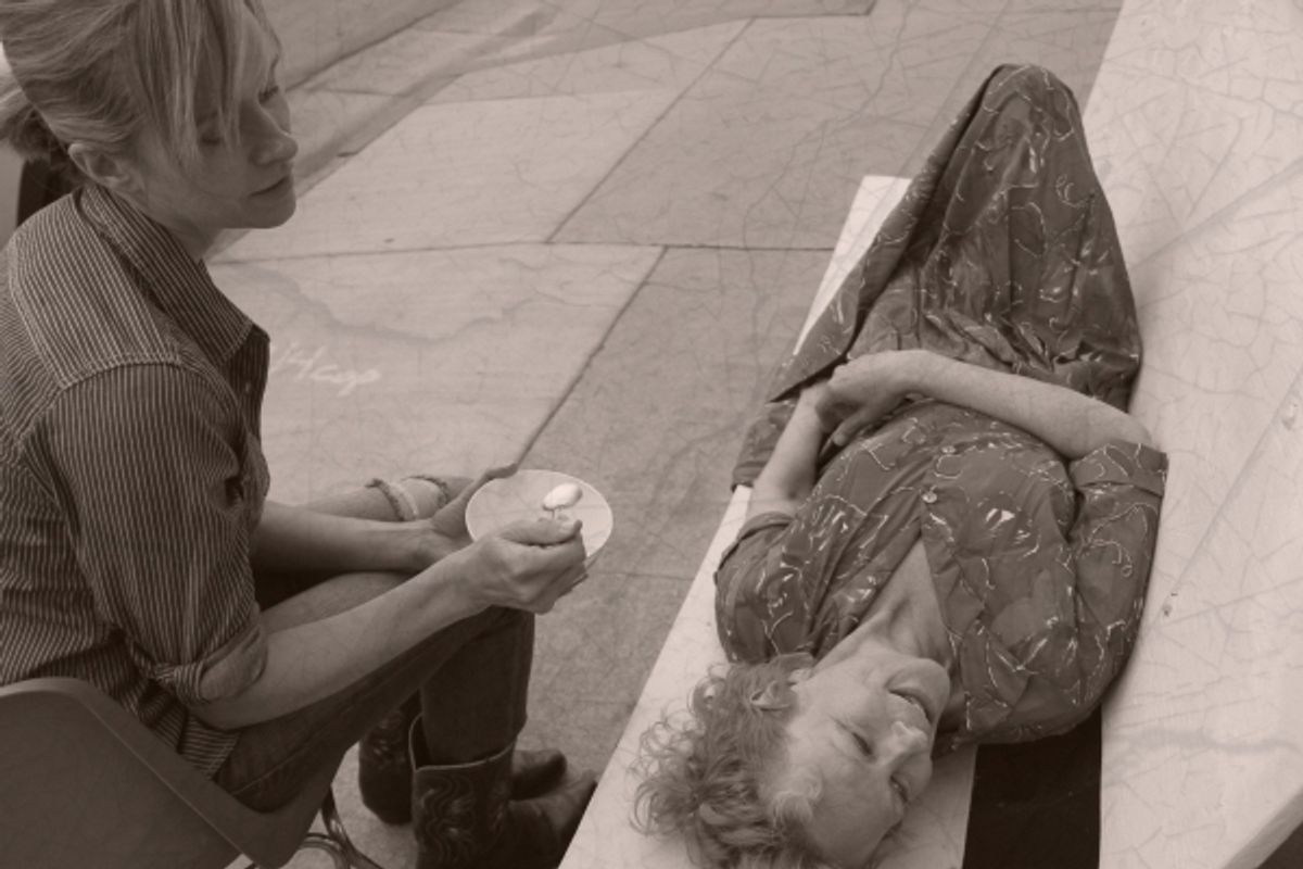 Mary Kay Riley as Sally and Libby Rife as Lucielle at 