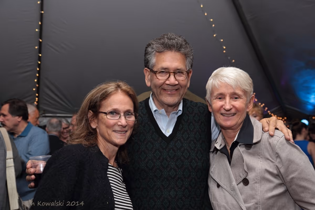 Mr. and Mrs. Stoller, Geri Delevich at CHAPTER TWO Celebrates Opening at Bucks County Playhouse
